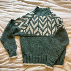 a new day Teal and Cream Chevron Sweater